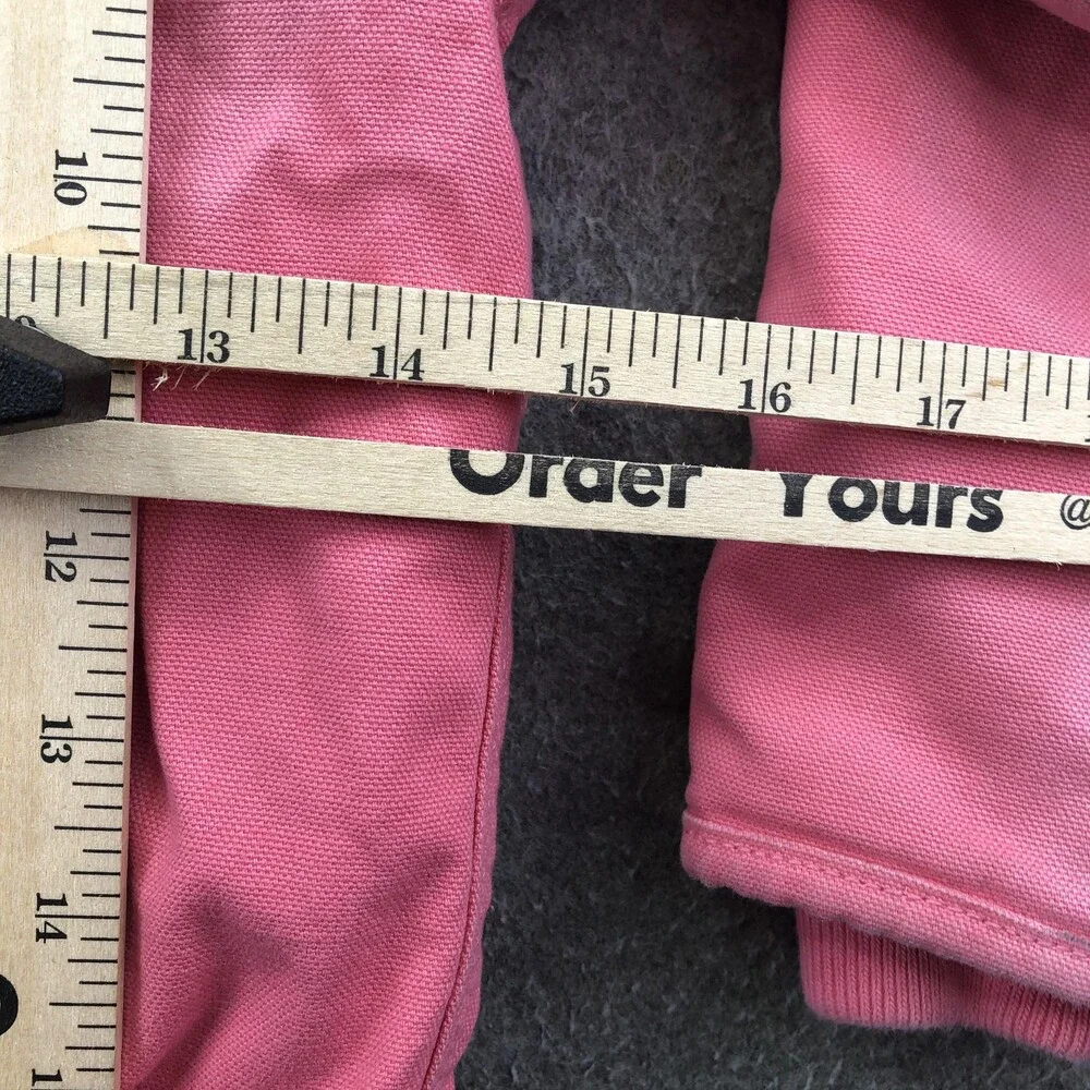 Carhartt Jacket Kids 5 Pink Hooded Canvas Bomber Sherpa Lined Winter Coat